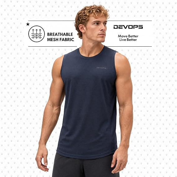 Camiseta Musculosa Deportiva Devops – Carbón