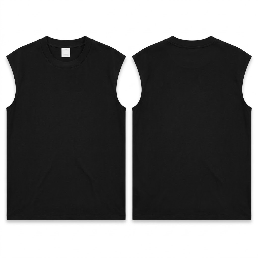 Camiseta Musculosa Minimalista – Negro