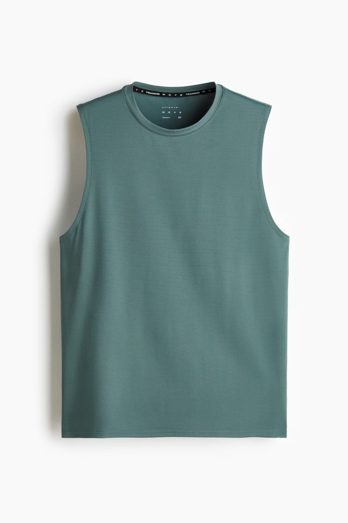 Camiseta de Entrenamiento sin Mangas H&M Move DryMove™ – Verde Azulado / Menta Oscuro