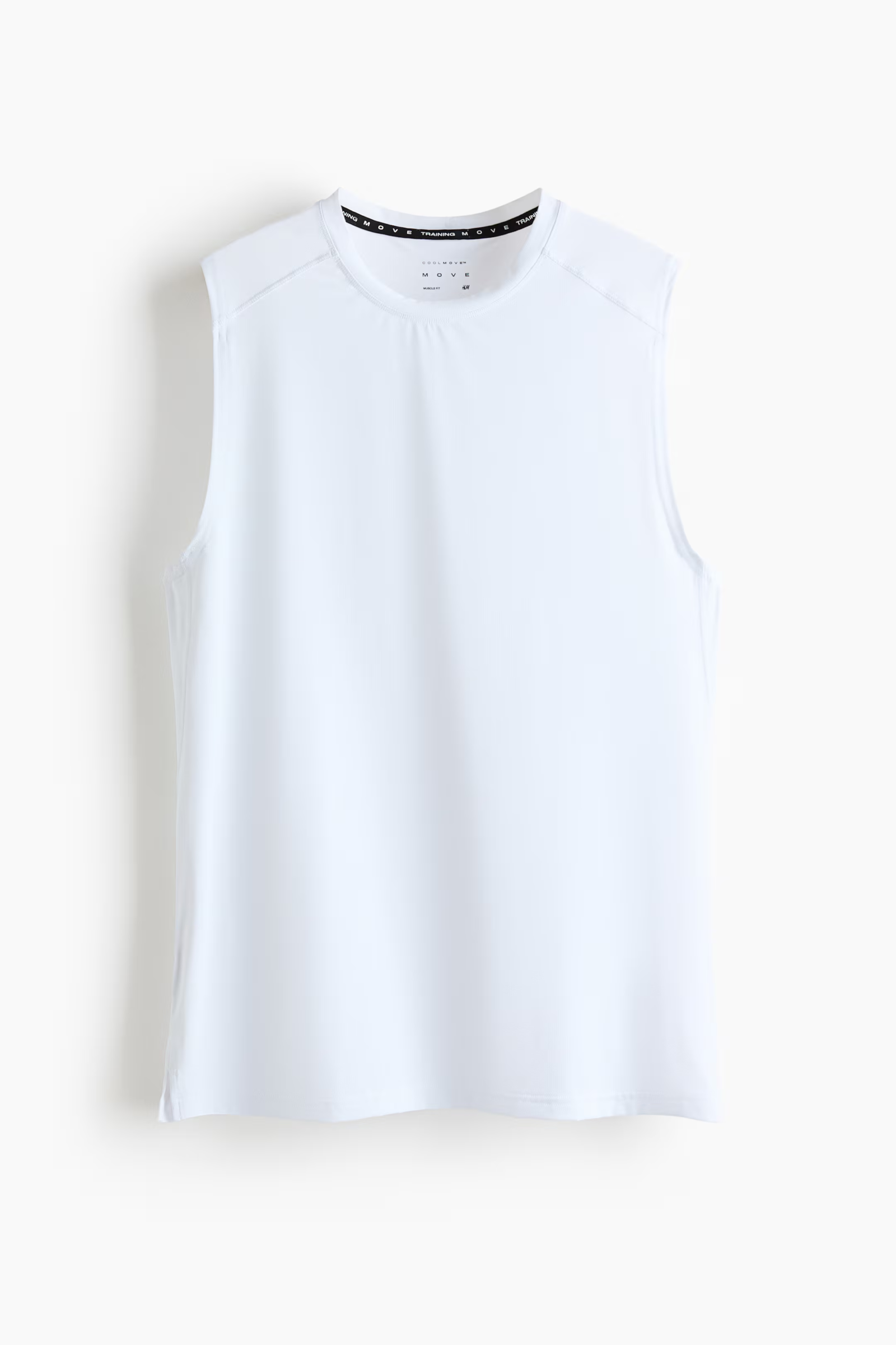 Camiseta de Entrenamiento sin Mangas H&M Move DryMove™ / CoolMove™ – Blanco Impoluto