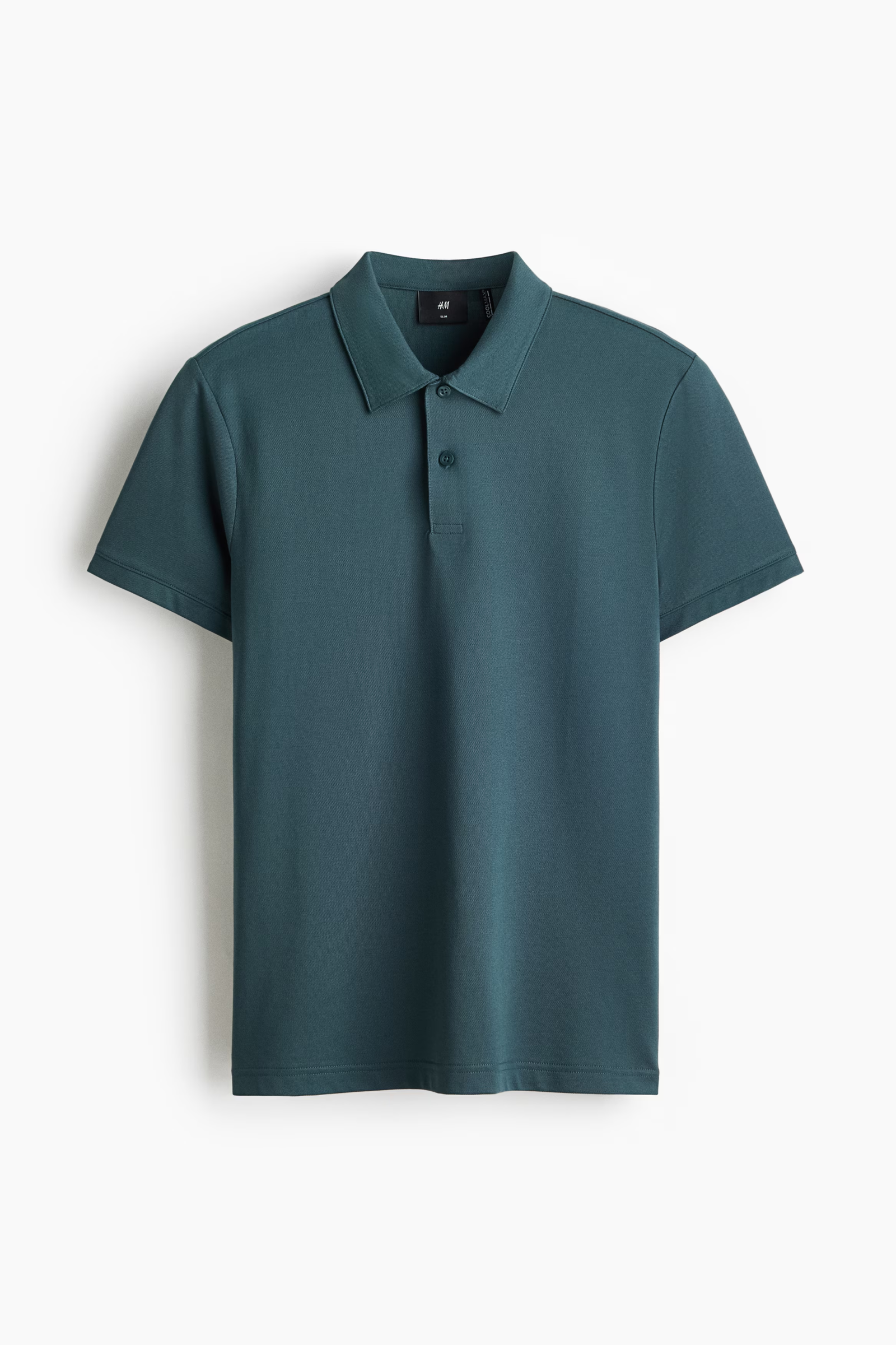 Camiseta Tipo Polo Clásica H&M – Verde Azulado / Teal Green