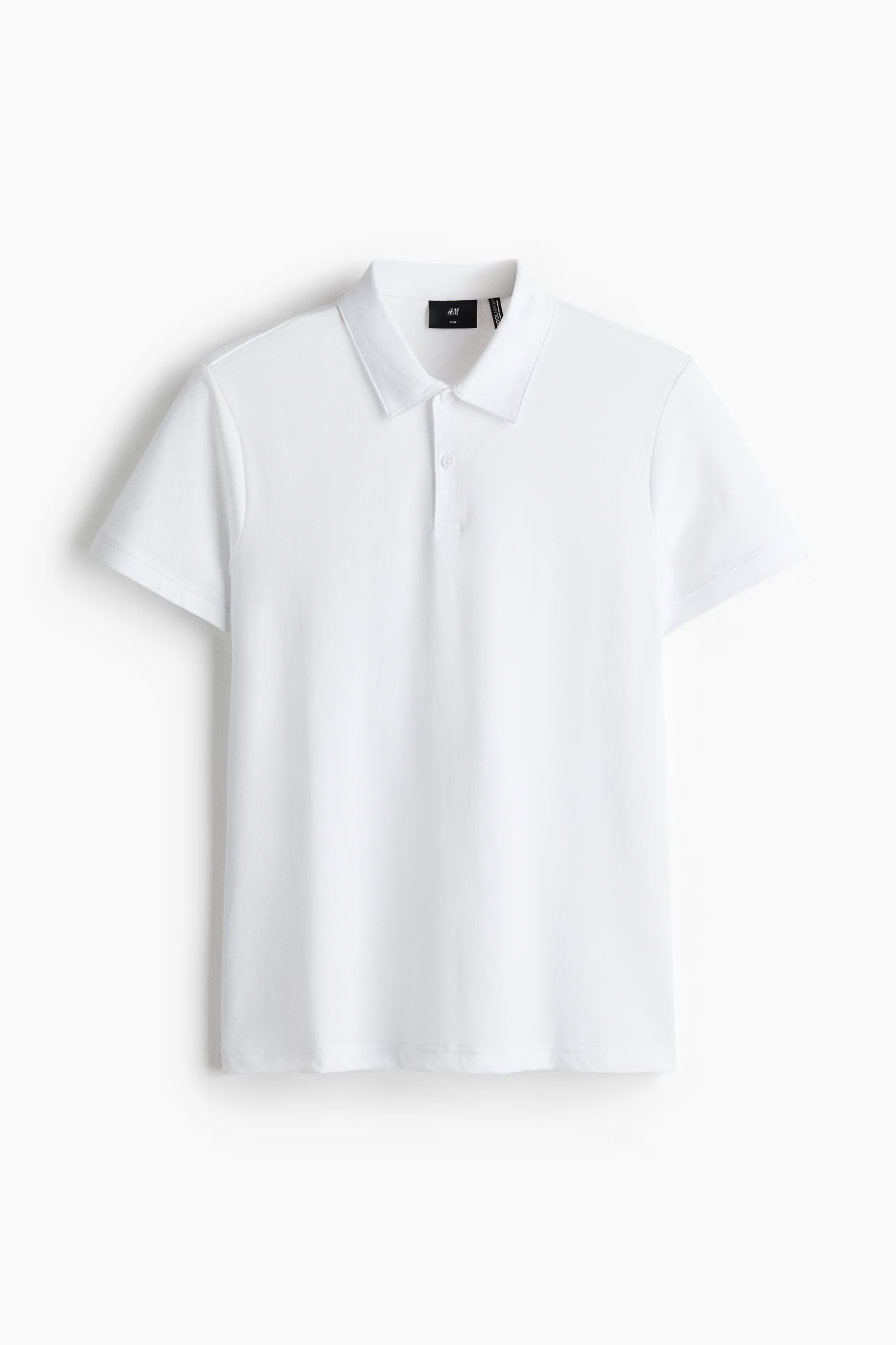 Camiseta Tipo Polo Clásica H&M – Blanco / Pure White