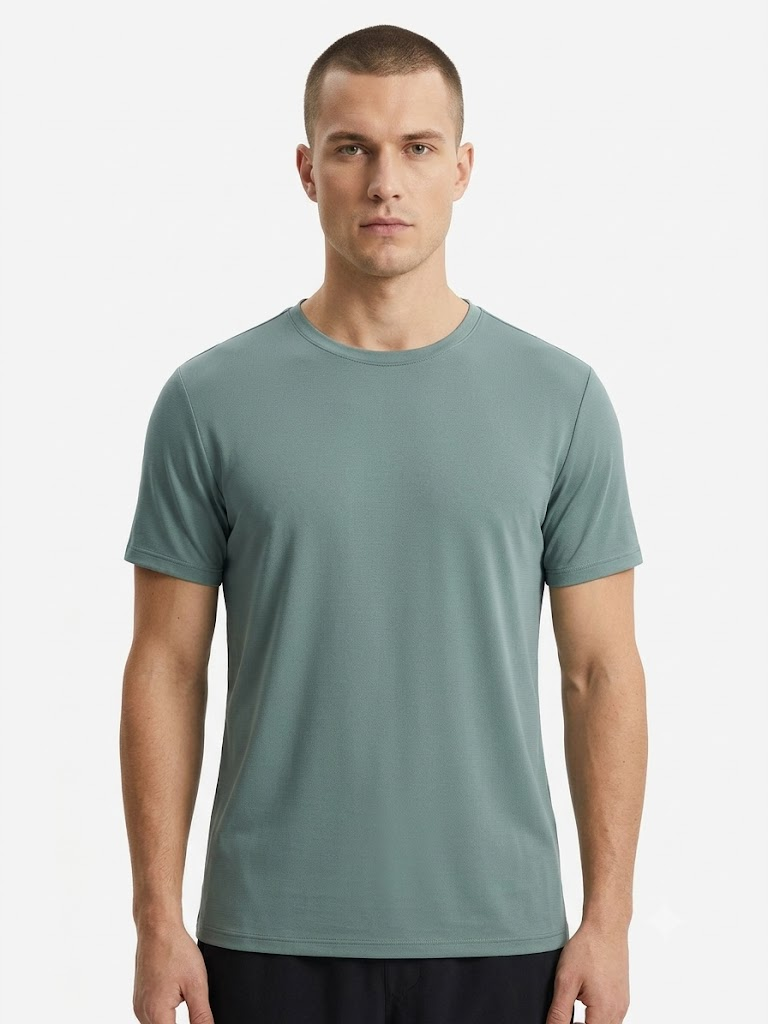 Camiseta Deportiva de Rendimiento HyM move – Verde Eucalipto / Eucalyptus Green