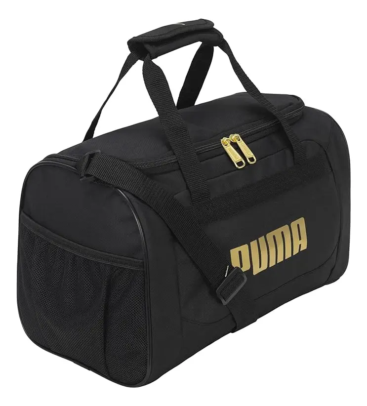Maletín Deportivo / Duffle Bag Puma Challenger – Negro / Dorado Metallic Gold