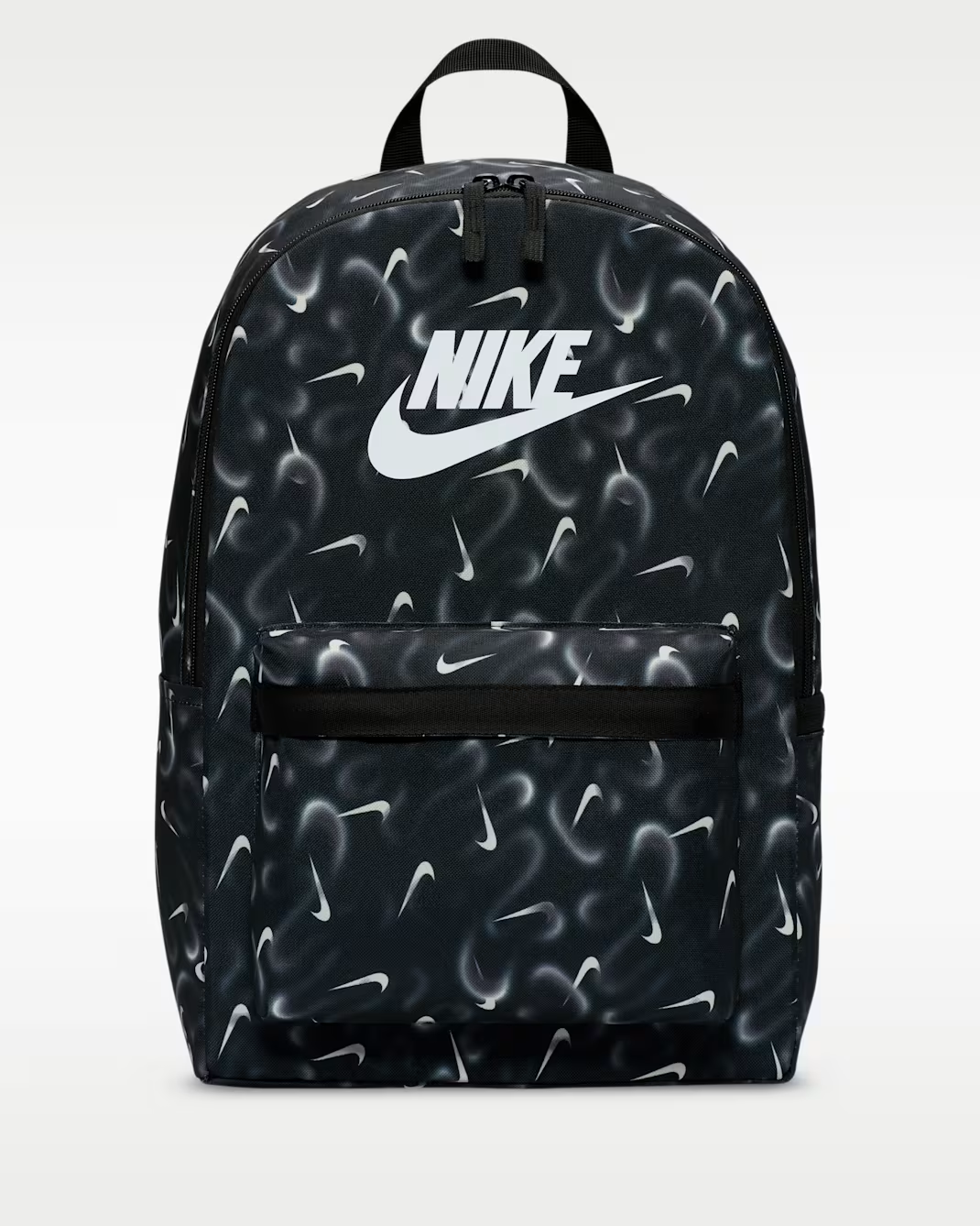 Mochila Urbana / Deportiva Nike Heritage All-Over Swoosh Print – Negro / Humo / Blanco