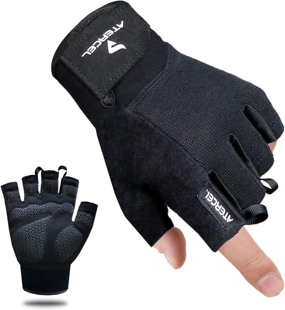 Guantes Deportivos para Gimnasio y Levantamiento de Pesas Atercel Workout Gloves – Negro