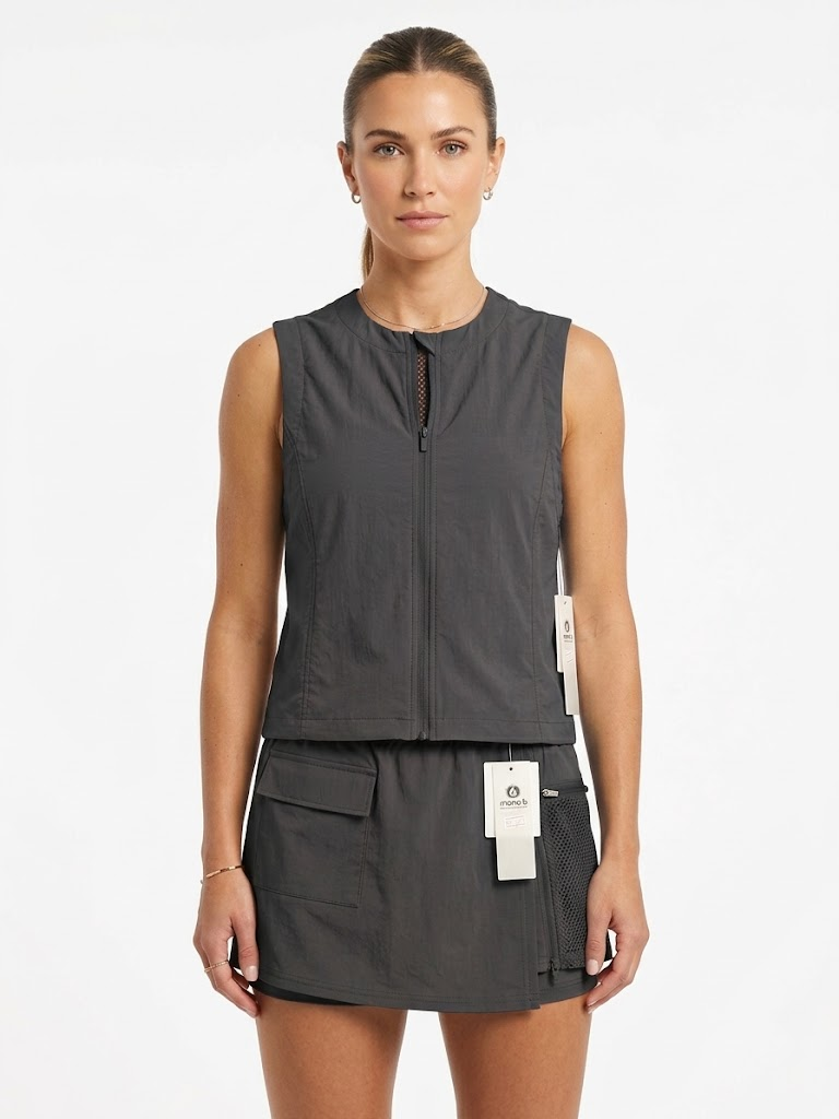 Conjunto Deportivo Mono B "Utility & Style" de 2 Piezas – Gris Grafito / Carbón