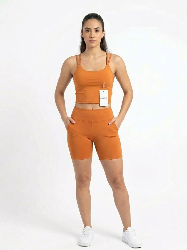 Conjunto Deportivo Capella de 2 Piezas – Ocre / Mostaza