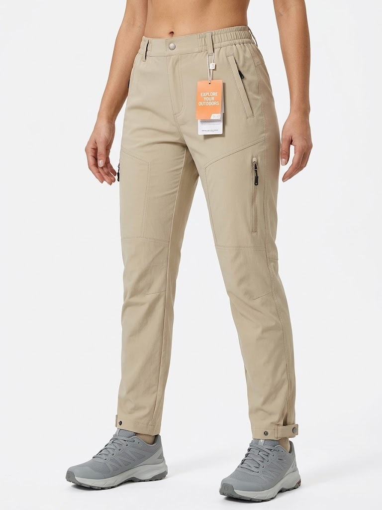 Pantalón Cargo de Senderismo / Outdoor para Mujer – Beige / Caqui